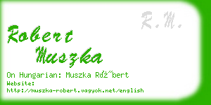 robert muszka business card